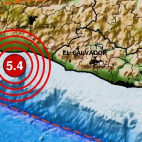 Sismo de magnitud 5.4 frente a la costa de Guatemala. Autoridades monitorean la situación y recomiendan medidas de precaución. Foto: Ministerio de Medio Ambiente