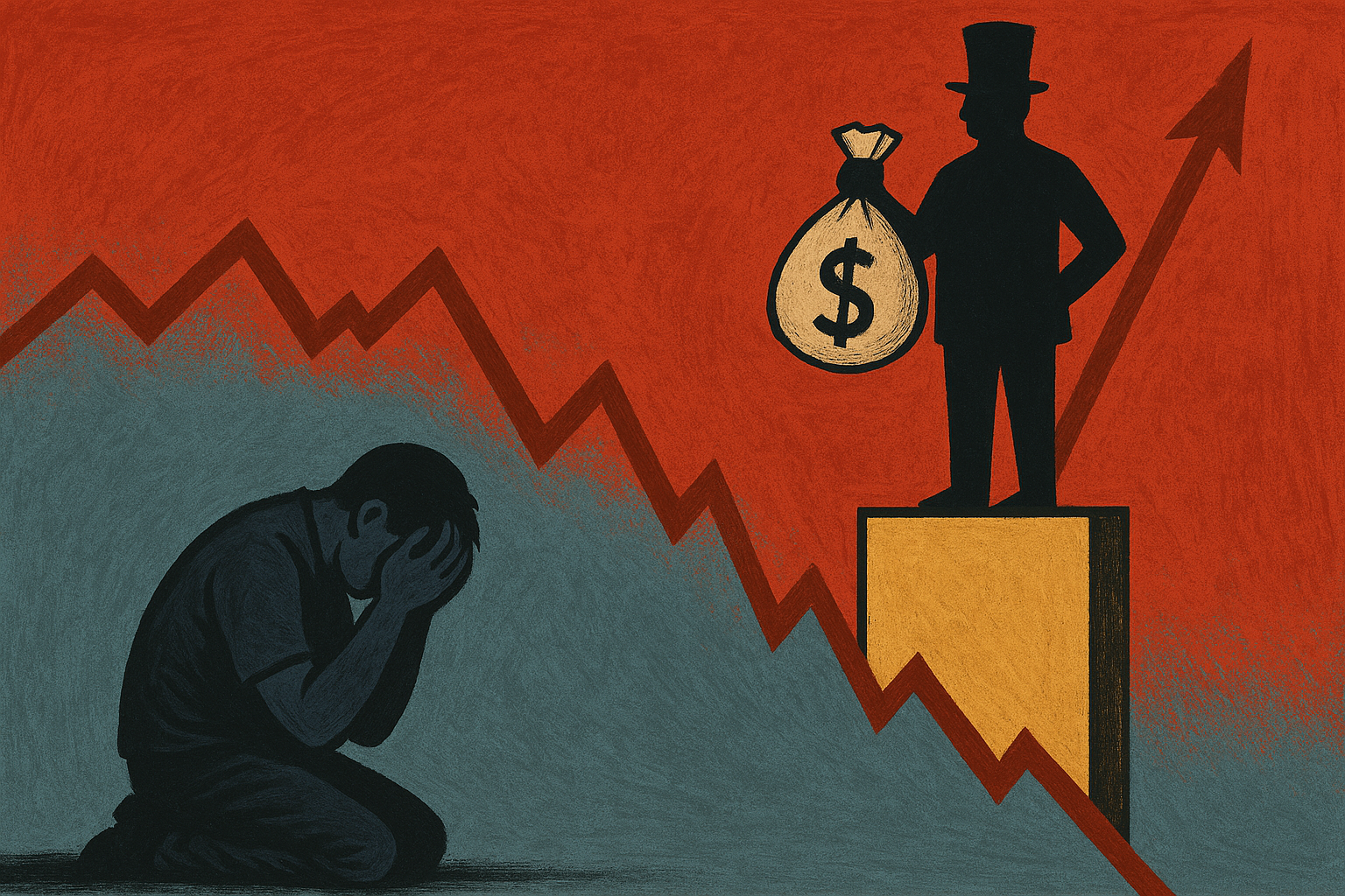 Gráfico que ilustra la desigualdad económica y su impacto en el bienestar de las personas. Foto: cortesía