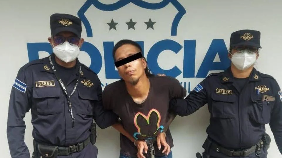 Douglas Mejía, alias "Negro", capturado en Tapachula, Chiapas. Foto: PNC