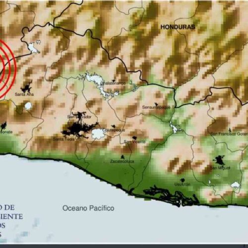 Gráfico del Ministerio de Medio Ambiente mostrando el número de sismos registrados y sentidos en la zona de San Lorenzo, Ahuachapán.