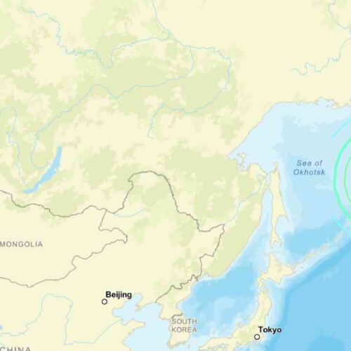 El área de Kamchatka, Rusia, una de las zonas sísmicas más activas del mundo, fue el epicentro del reciente terremoto de magnitud 8.7. Captura de pantalla USGS