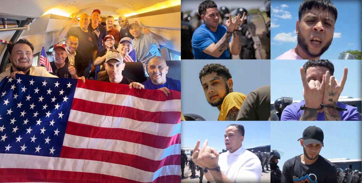 Dos momentos de la liberación. Foto: Captura de pantalla.