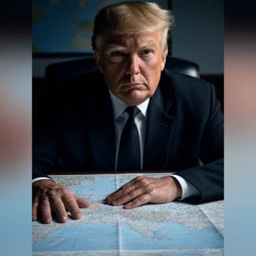 Donald Trump advierte a Rusia con aranceles severos si no hay acuerdo en Ucrania. Foto: Grok