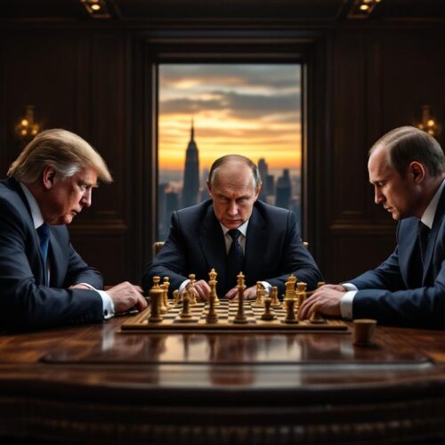 Trump se reunió con Zelenskyy y líderes europeos para discutir un posible acuerdo de paz. Ilustración IA