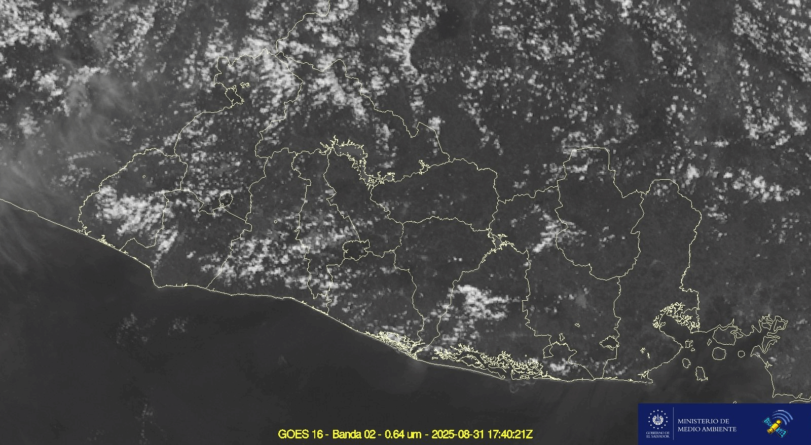 Pronóstico del clima para esta tarde en El Salvador: chubascos y tormentas en zonas montañosas. Foto: @MedioAmbienteSV.