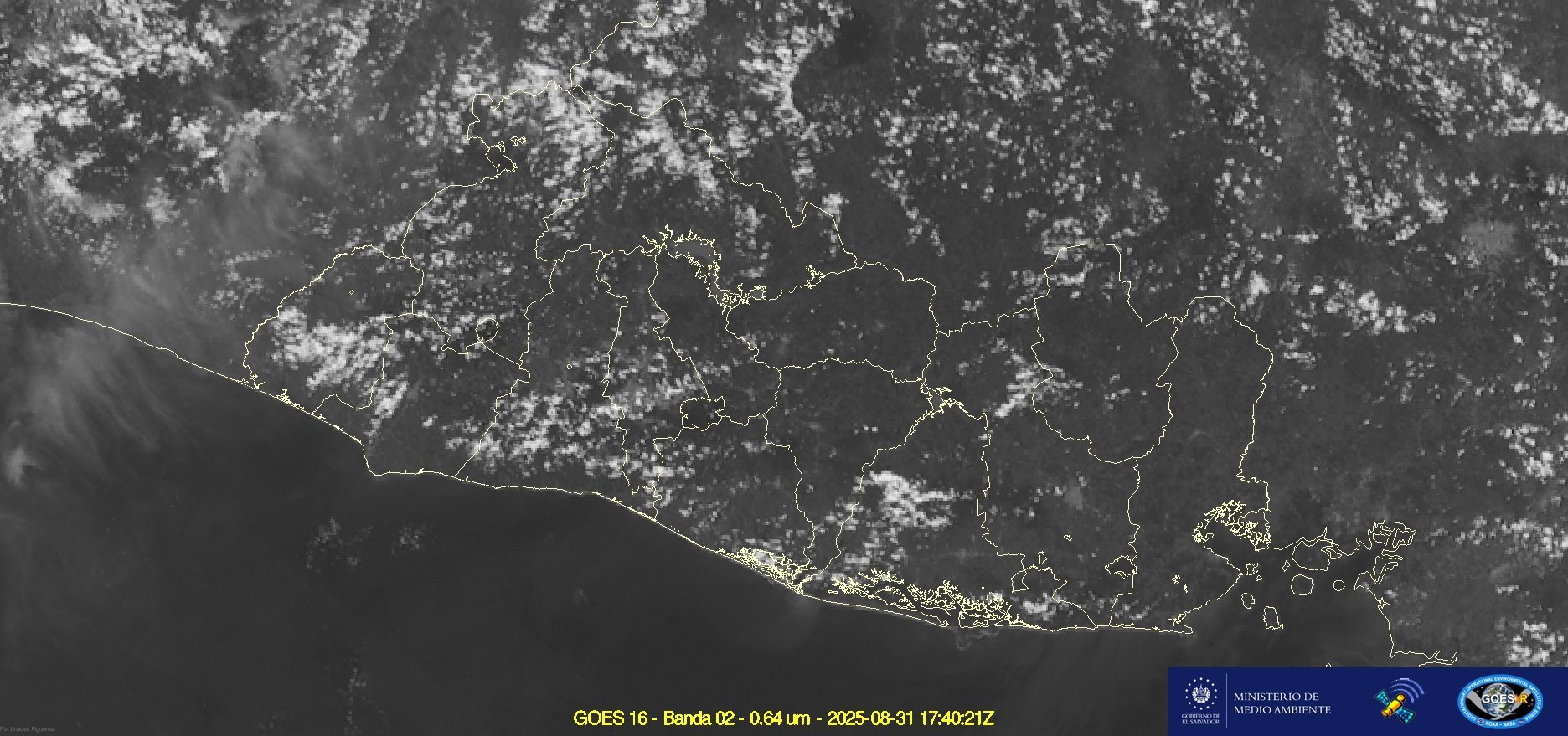 Pronóstico del clima para esta tarde en El Salvador: chubascos y tormentas en zonas montañosas. Foto: @MedioAmbienteSV.