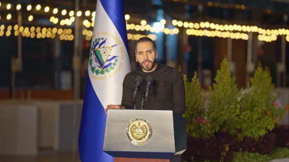 El presidente Nayib Bukele durante el lanzamiento de la Dirección de Mercados Nacionales en el nuevo Mercado San Miguelito. Captura de pantalla.