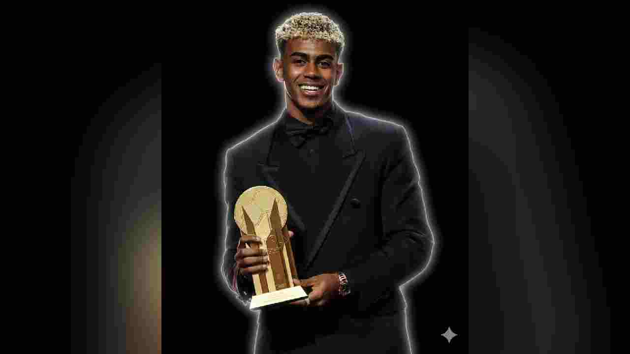 Lamine Yamal alza el Trofeo Kopa 2025 en París, consolidándose como el mejor jugador menor de 21 años y un orgullo para el FC Barcelona y España. IA