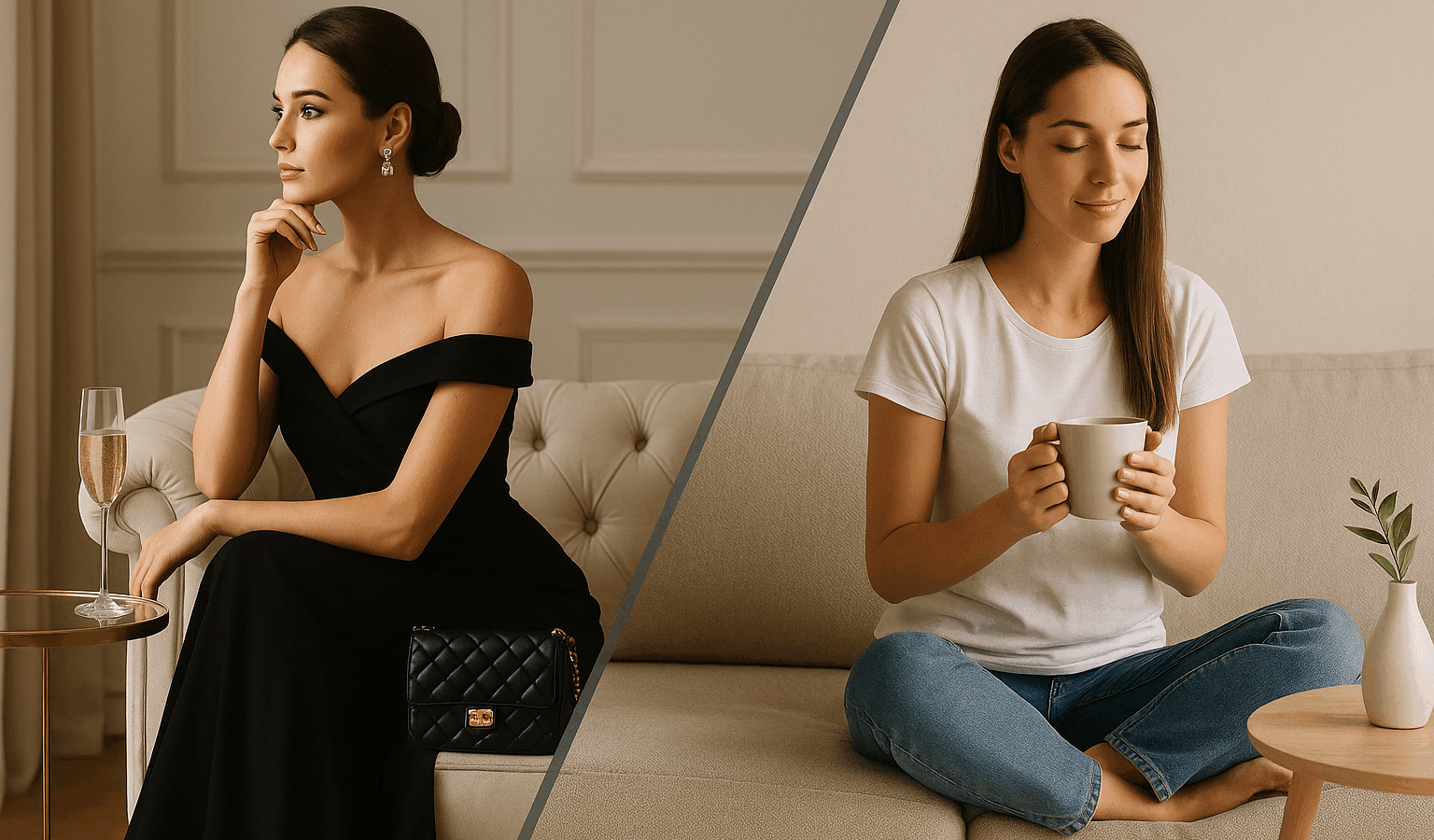 Entre lujo y simplicidad, la industria del bienestar promete felicidad, pero la verdadera paz se cultiva en lo cotidiano. Foto: Ilustración.