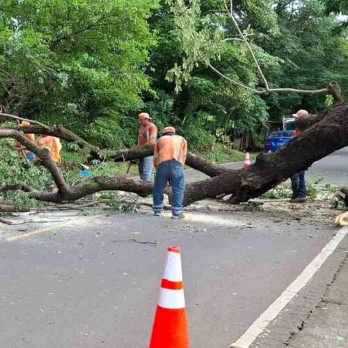 Ministro Fernando López advierte sobre lluvias récord en El Salvador: 298 mm en Conchagua. Riesgo alto de deslaves e inundaciones. Archivo.