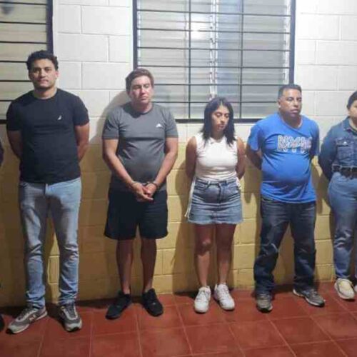 La PNC capturó al supuesto responsable y colaboradores del homicidio ocurrido en Coatepeque, Santa Ana, el pasado 2 de octubre. Foto: Cortesía.