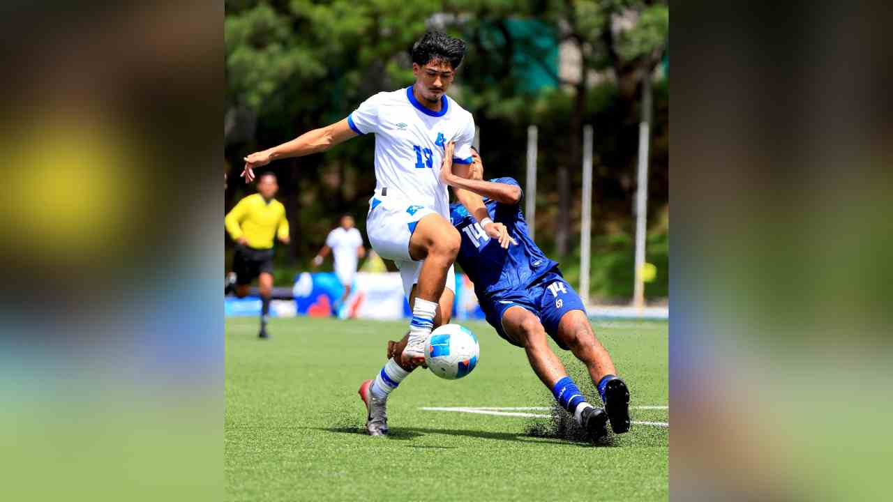 Hubo celebración de La Selecta tras vencer 1-0 a Nicaragua en los Juegos Centroamericanos 2025 en Guatemala. Foto: INDES