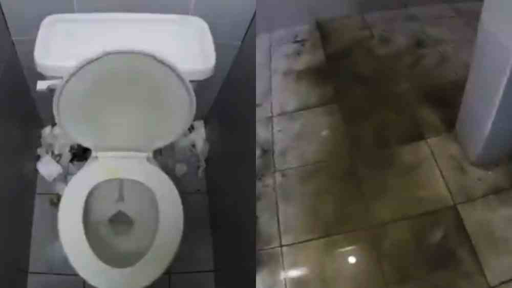 Periodista guatemalteco critica los baños del Cuscatlán. La afición salvadoreña le da la razón. Mira las fotos. Captura de pantalla.