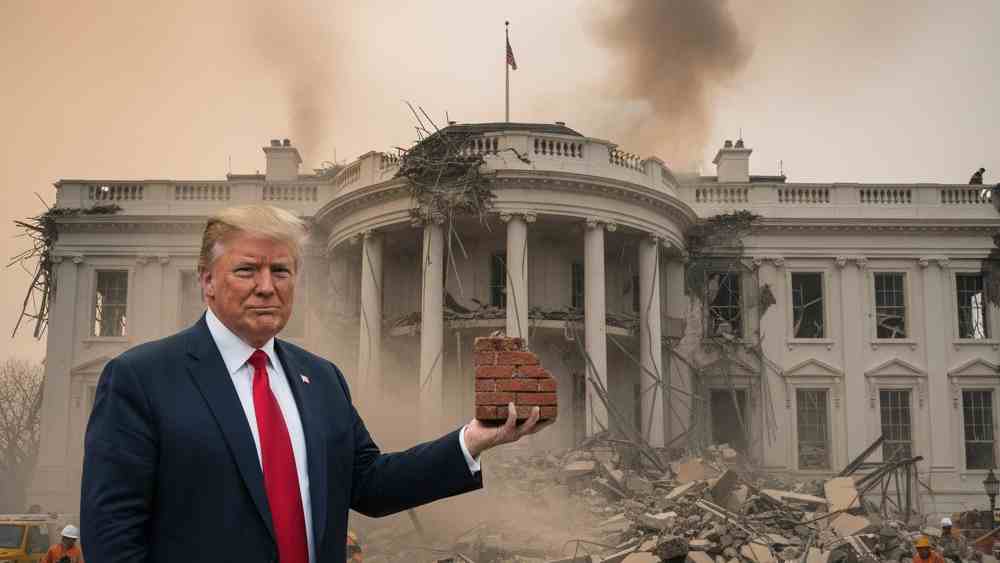 Escombros del Ala Este de la Casa Blanca, demolida para construir un salón de baile, podrían ser vendidos por el presidente Trump como souvenirs, publicó en X Chris D. Jackson, presidente del Partido Demócrata del Condado de Lawrence, Tennessee.