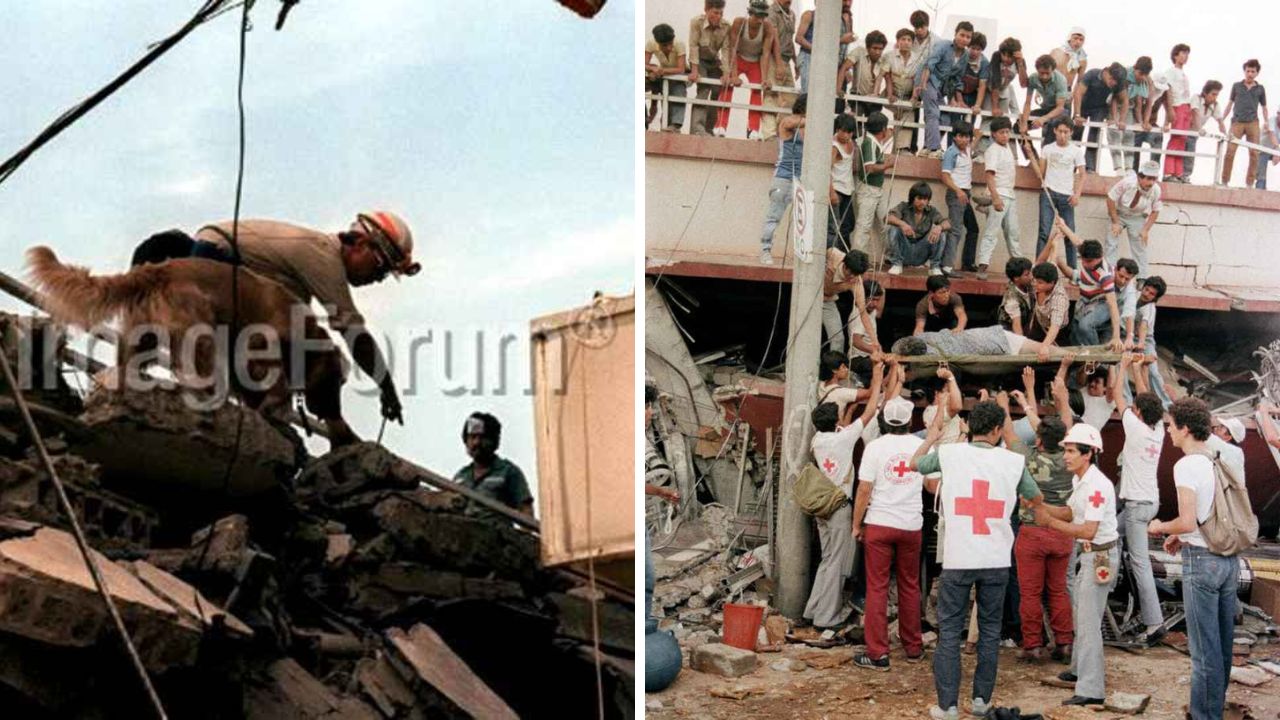 Ruinas del Edificio Rubén Darío tras el terremoto de 1986. Hoy, El Salvador conmemora 39 años de una tragedia que transformó su historia. Fotos: Francisco Campos, www.franciscocampos.net