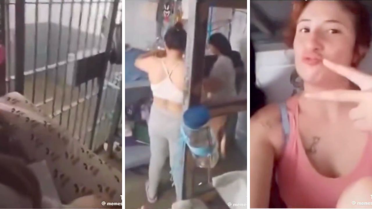 Las reclusas hicieron una transmisión en vivo de casi nueve minutos desde el penal "La Mesa" en Tijuana. Foto: Captura de video.