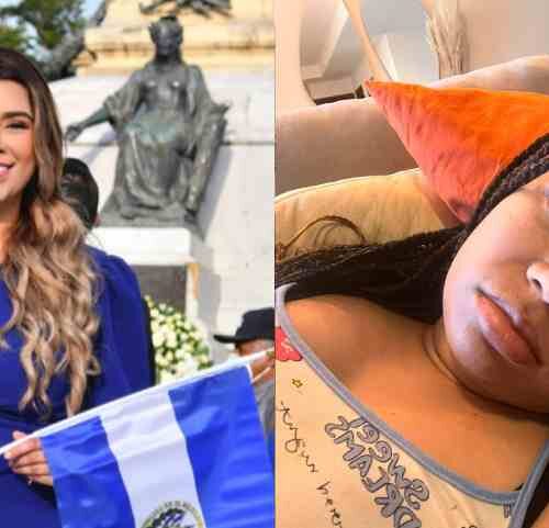 Imagen ilustra el conflicto entre la diputada Marcela Villatoro y la creadora de contenido Abigail Guerra, donde las redes sociales se convirtieron en escenario de ataques que desafían normas éticas y legales en El Salvador. Fotos tomadas de redes sociales.