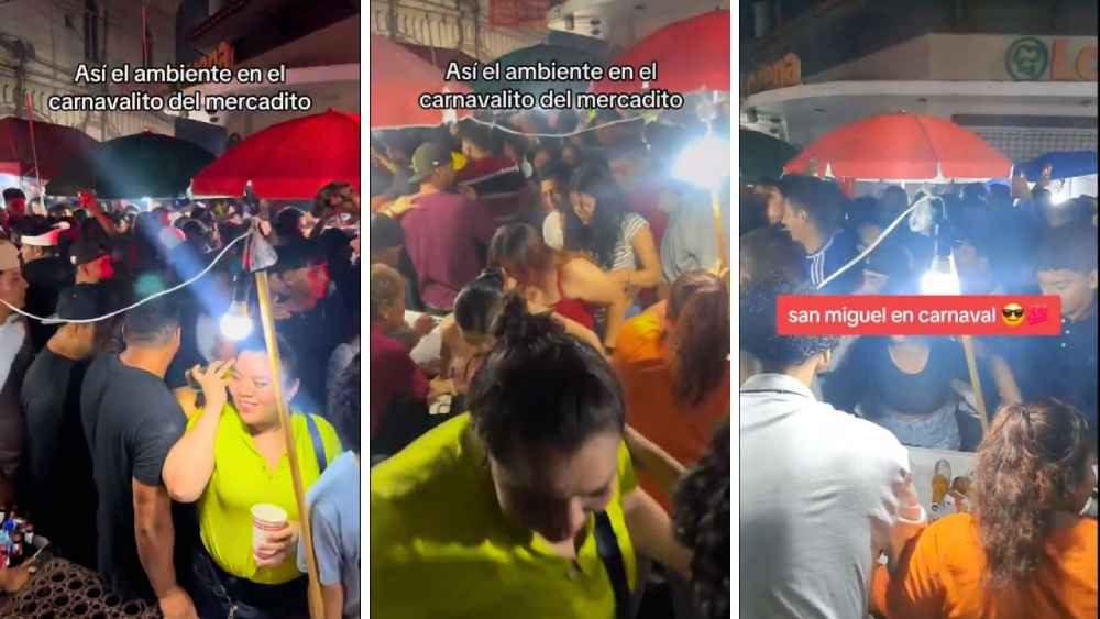 Momentos de pánico y desorden capturados por usuarios en redes sociales muestran a la multitud huyendo, ante el riesgo de una estampida humana en San Miguel. Captura de pantalla